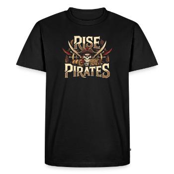 Aventure et chasse au trésor de L’Ascension des Pirates - T-shirt Premium bio Homme - noir - Devant - Nico (187cm)