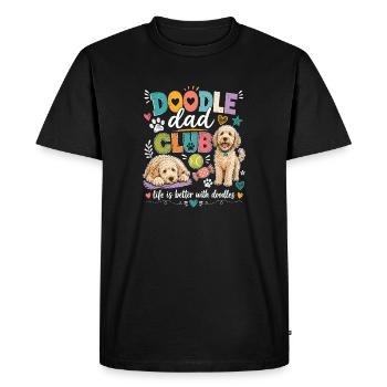 Club de Doodle Dad Club Amour des Chiens - T-shirt Premium bio Homme - noir - Devant - Nico (187cm)