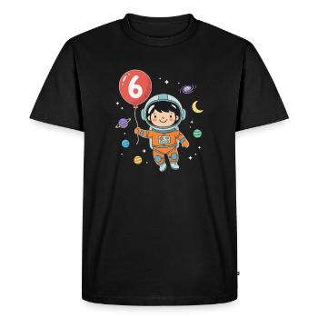 Cadeau d’anniversaire 6 anniversaire de Balloon 6 - T-shirt Premium bio Homme - noir - Devant - Nico (187cm)