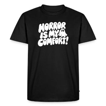 L’horreur est ma citation de réconfort - T-shirt Premium bio Homme - noir - Devant - Nico (187cm)