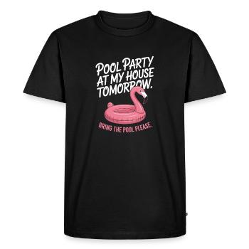 Pool Party Bring The Pool Summer Pool Party Saying - Men's Premium Organic T-Shirt - black - Front - Nico (187cm)