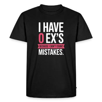 Ex-petit ami J’ai 0 ex Séparation Divorce célibataire - T-shirt Premium bio Homme - noir - Devant - Nico (187cm)