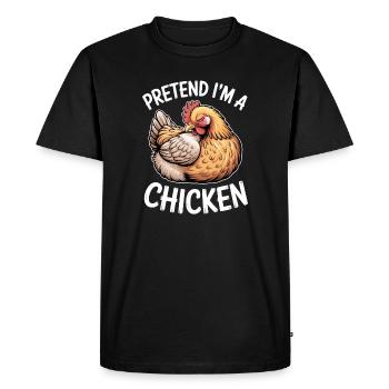 Chicken Sayings Chicken Funny Chicken Gift - Men's Premium Organic T-Shirt - black - Front - Nico (187cm)