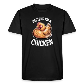 Chicken Sayings Chicken Funny Chicken Gift - Men's Premium Organic T-Shirt - black - Front - Nico (187cm)