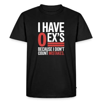 Ex-petit ami J’ai 0 ex Séparation Divorce célibataire - T-shirt Premium bio Homme - noir - Devant - Nico (187cm)