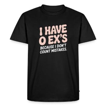 Ex-petit ami J’ai 0 ex Séparation Divorce célibataire - T-shirt Premium bio Homme - noir - Devant - Nico (187cm)