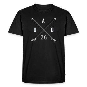 Dad 26 - Men's Premium Organic T-Shirt - black - Front - Nico (187cm)