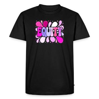 Égalité pop rétro multicolore - T-shirt Premium bio Homme - noir - Devant - Nico (187cm)