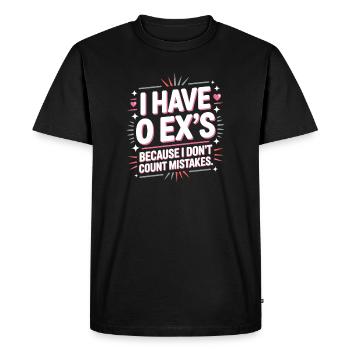 Ex Boyfriend I Have 0 Exs Separation Divorce Single - Men's Premium Organic T-Shirt - black - Front - Nico (187cm)