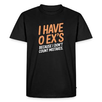 Ex-petit ami J’ai 0 ex Séparation Divorce célibataire - T-shirt Premium bio Homme - noir - Devant - Nico (187cm)