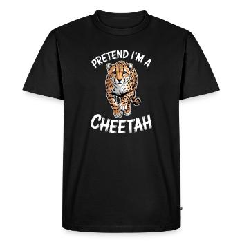 Cheetah Sayings Cheetah Funny Cheetah Gift - Men's Premium Organic T-Shirt - black - Front - Nico (187cm)