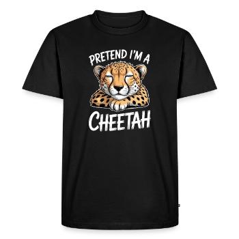 Cheetah Sayings Cheetah Funny Cheetah Gift - Men's Premium Organic T-Shirt - black - Front - Nico (187cm)
