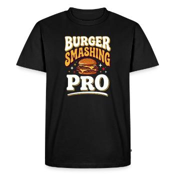 Burger Crush Professional - T-shirt Premium bio Homme - noir - Devant - Nico (187cm)