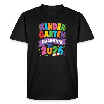 Diplômé de la maternelle 2026 Diplômé - T-shirt Premium bio Homme - noir - Devant - Nico (187cm)