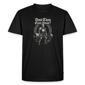 Knight's Power Weightlifting - Men's Premium Organic T-Shirt - black - Front - Nico (187cm)