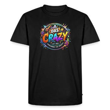 L’EXPLOSION FOLLE DE NÉON - T-shirt Premium bio Homme - noir - Devant - Nico (187cm)