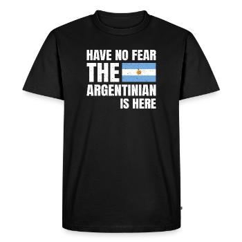 N’ayez pas peur L’Argentin est là Argentin - T-shirt Premium bio Homme - noir - Devant - Nico (187cm)