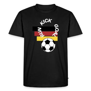But sur le coup de pied de course de football allemand - T-shirt Premium bio Homme - noir - Devant - Nico (187cm)