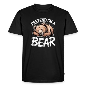 Bear Sayings Bear Funny Bear Gift - Men's Premium Organic T-Shirt - black - Front - Nico (187cm)