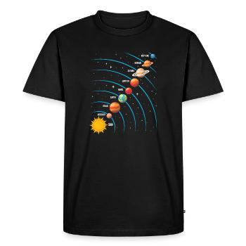 Enfants en astronomie en sciences spatiales du système solaire - T-shirt Premium bio Homme - noir - Devant - Nico (187cm)