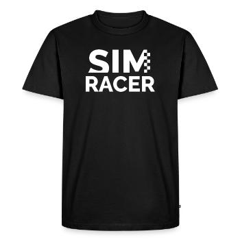 Sim racer with passion Gamer Racing - Men's Premium Organic T-Shirt - black - Front - Nico (187cm)