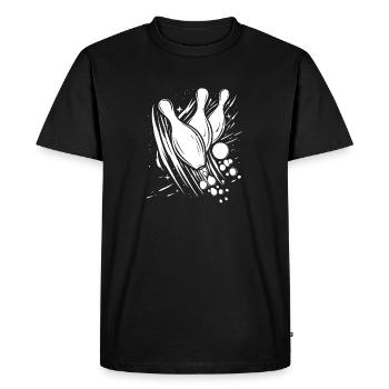 Bowling - T-shirt Premium bio Homme - noir - Devant - Nico (187cm)