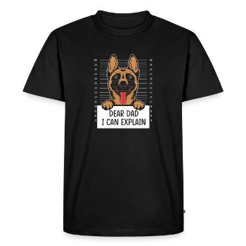 Belgian Malinois - Men's Premium Organic T-Shirt - black - Front - Nico (187cm)