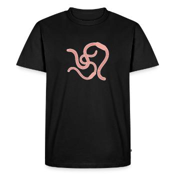 Vers de terre : Animaux de bande dessinée - T-shirt Premium bio Homme - noir - Devant - Nico (187cm)