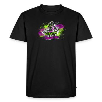 Titre : Gravity Suggestion Maillot VTT de descente - T-shirt Premium bio Homme - noir - Devant - Nico (187cm)