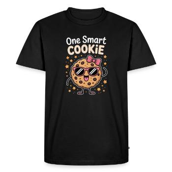 One Smart Cookie - Smart Cookie with Glasses - Men's Premium Organic T-Shirt - black - Front - Nico (187cm)