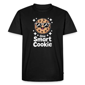 One Smart Cookie - Smart Cookie with Glasses - Men's Premium Organic T-Shirt - black - Front - Nico (187cm)