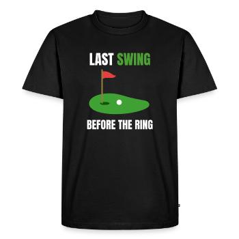 Dernier palefrenier de golf swing - T-shirt Premium bio Homme - noir - Devant - Nico (187cm)