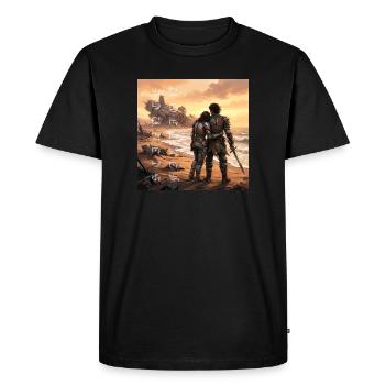 Science-fiction fantasy romance - T-shirt Premium bio Homme - noir - Devant - Nico (187cm)