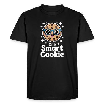 Un Cookie Intelligent - Cookie Intelligent avec des Lunettes - T-shirt Premium bio Homme - noir - Devant - Nico (187cm)