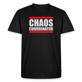 Coordinateur du Chaos Titre drôle Parents Teacher Logo - T-shirt Premium bio Homme - noir - Devant - Nico (187cm)