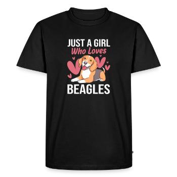 Maman Beagle Maman Maman Chien - T-shirt Premium bio Homme - noir - Devant - Nico (187cm)