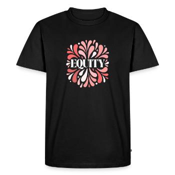 Équité florale explosion de motifs rouge - T-shirt Premium bio Homme - noir - Devant - Nico (187cm)