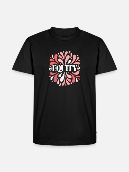 Floral Fairness Blast Red Patterns - Men's Premium Organic T-Shirt - black