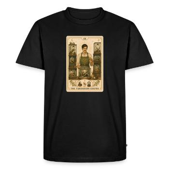 Porte-terrarium | Tarot des reptiles - T-shirt Premium bio Homme - noir - Devant - Nico (187cm)