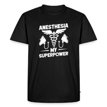Anesthesiologist My Superpower Specialist - Men's Premium Organic T-Shirt - black - Front - Nico (187cm)