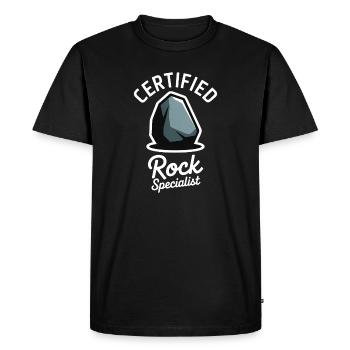 Pierres, proverbes, pierres, drôle, cadeau de pierres - T-shirt Premium bio Homme - noir - Devant - Nico (187cm)