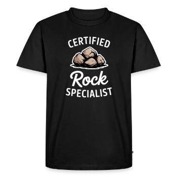 Pierres, proverbes, pierres, drôle, cadeau de pierres - T-shirt Premium bio Homme - noir - Devant - Nico (187cm)