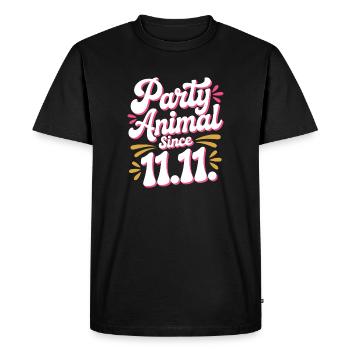 Karneval Party Kölner Animal Since 11.11. Köln - Men's Premium Organic T-Shirt - black - Front - Nico (187cm)
