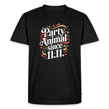 Karneval Party Kölner Animal Since 11.11. Köln - Men's Premium Organic T-Shirt - black - Front - Nico (187cm)
