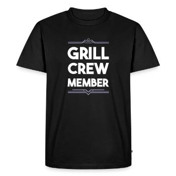 Grill Crew - Men's Premium Organic T-Shirt - black - Front - Nico (187cm)