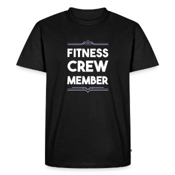 Fitness Crew - Men's Premium Organic T-Shirt - black - Front - Nico (187cm)