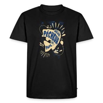 meilleur pécheur papa - T-shirt Premium bio Homme - noir - Devant - Nico (187cm)