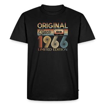 60e anniversaire, 60 ans - T-shirt Premium bio Homme - noir - Devant - Nico (187cm)