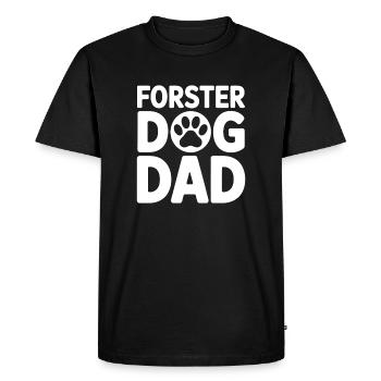 Papa de chien en famille d’accueil - Cadeau adopté par un chien - T-shirt Premium bio Homme - noir - Devant - Nico (187cm)