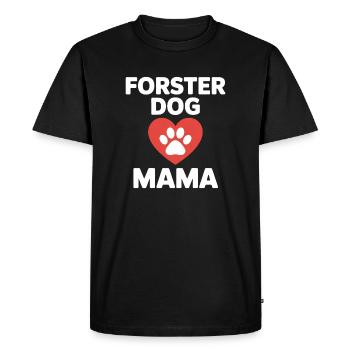 Maman de chien en famille d’accueil - Cadeau adopté par un chien - T-shirt Premium bio Homme - noir - Devant - Nico (187cm)